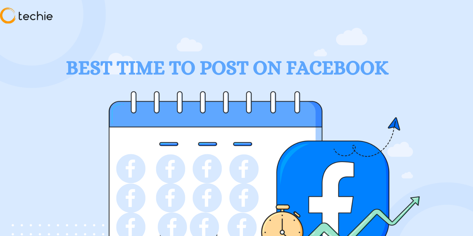 A clock with Facebook logo as its face. Indicating the best time to post on Facebook.
