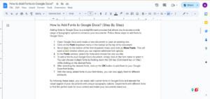 How to Add Fonts to Google Docs? (Step By Step)