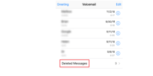 Retrieve Deleted Voicemail on iPhone ( Search for Delete Message Folder )