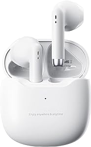 True Wireless Earbuds (White Bluetooth 5.3 with Microphone )